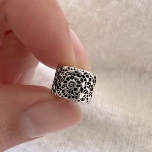 Authentic Pandora Charm Layers of Lace Sterling